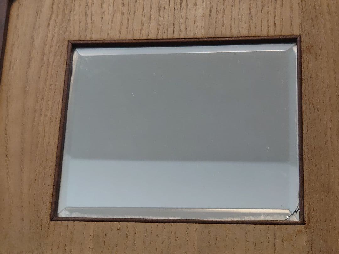 開運 龍 龍神 富士雲龍 ミニ衝立形 銅板彫金 裏鏡（1部欠け有り）宏春作 木箱