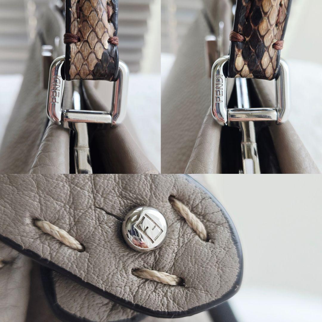 ⭐FENDI⭐ フェンディ ピーカブー ミニ ダブグレー ハンドバッグ