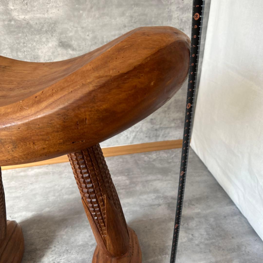 椅子　スツール　アフリカ製　木製　アンティーク　民芸品　工芸品　民族　民族雑貨