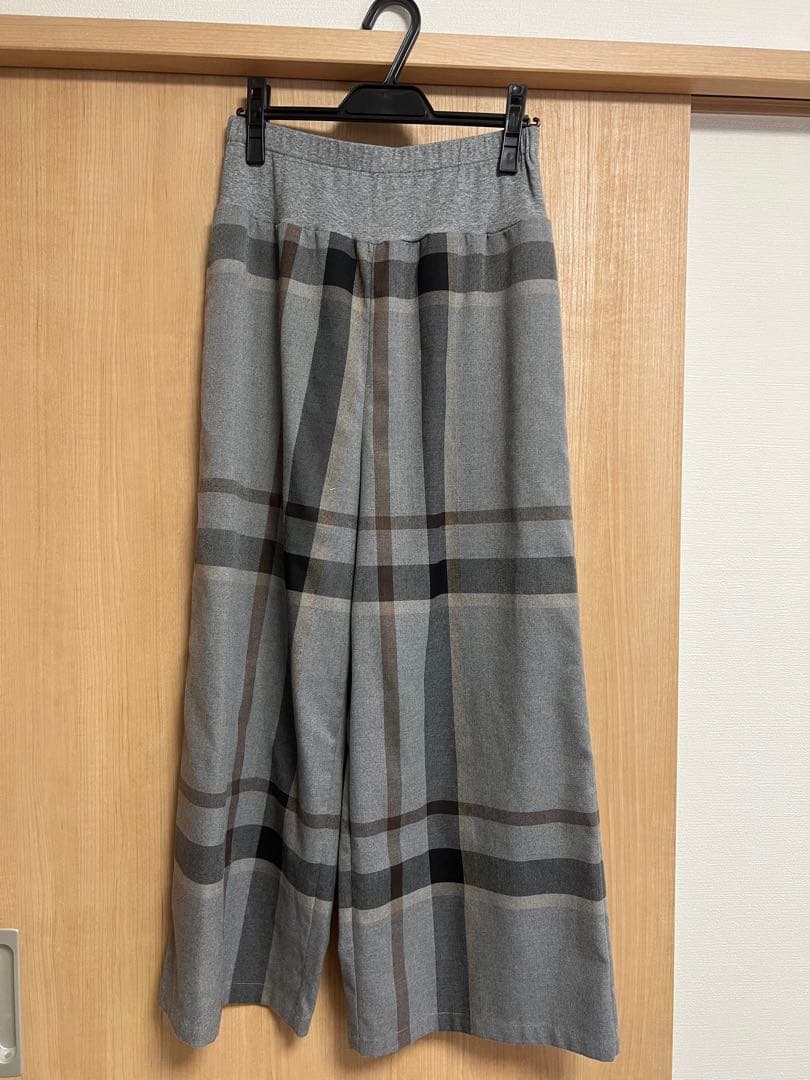 【ビアズリー 】チェックウエストリブパンツ