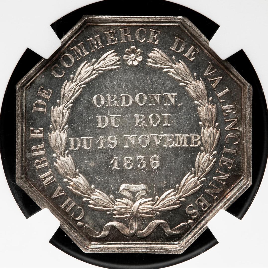 超希少 美トーン NGC-MS64 ルイ・フィリップ 1836　銀貨