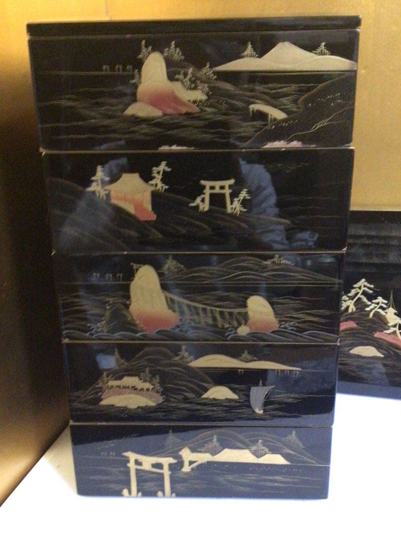 豪華蒔絵 五段重箱 二枚蓋