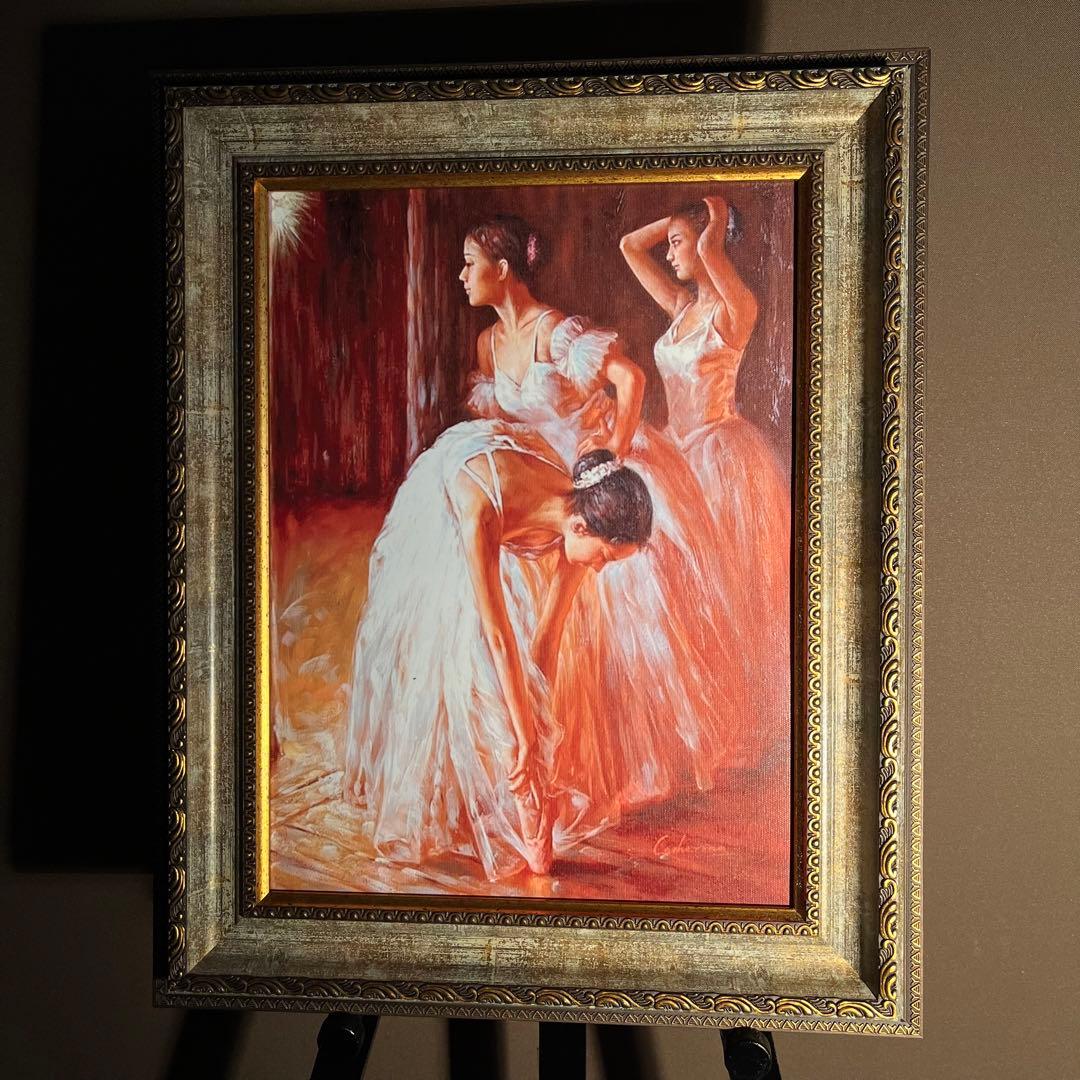 キャンバスプリントアート バレリーナ 絵画 額付き インテリア