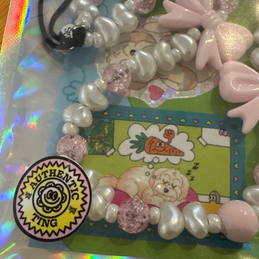 【正規品】String Ting ストリングティング　ストラップ　ピンク　リボン