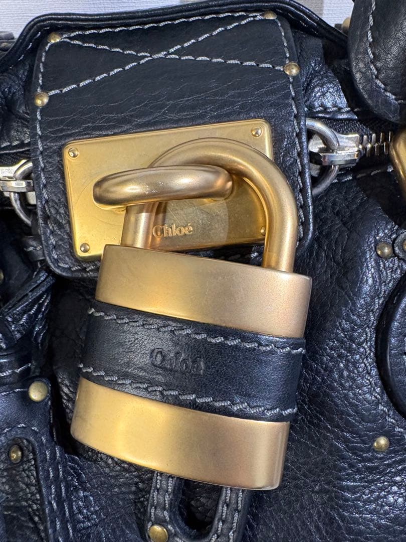 【美品】【即日発送手続】Chloé パディントン ハンドバッグ黒　クロエ
