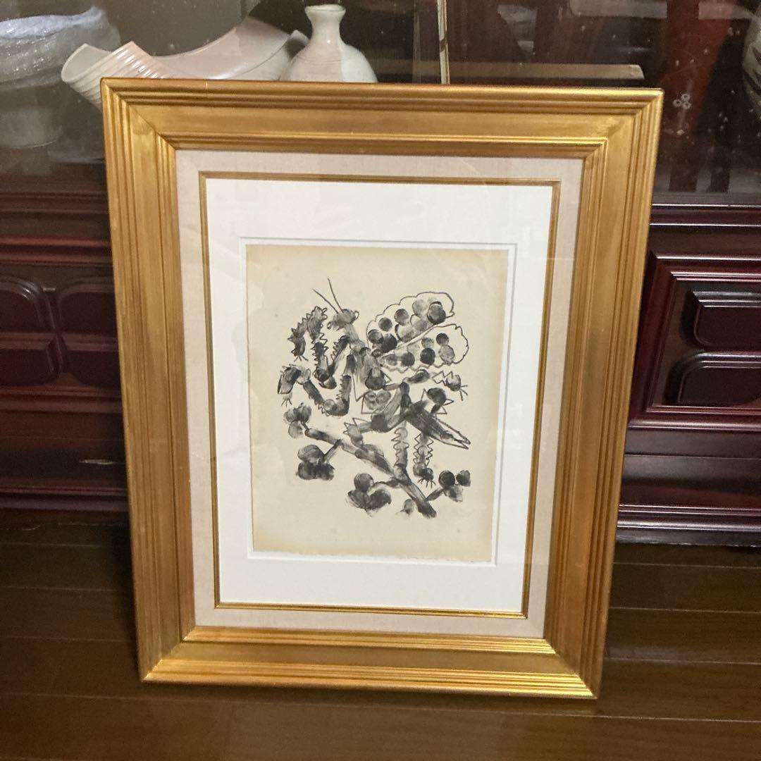 ピカソ　リトグラフ　カマキリ