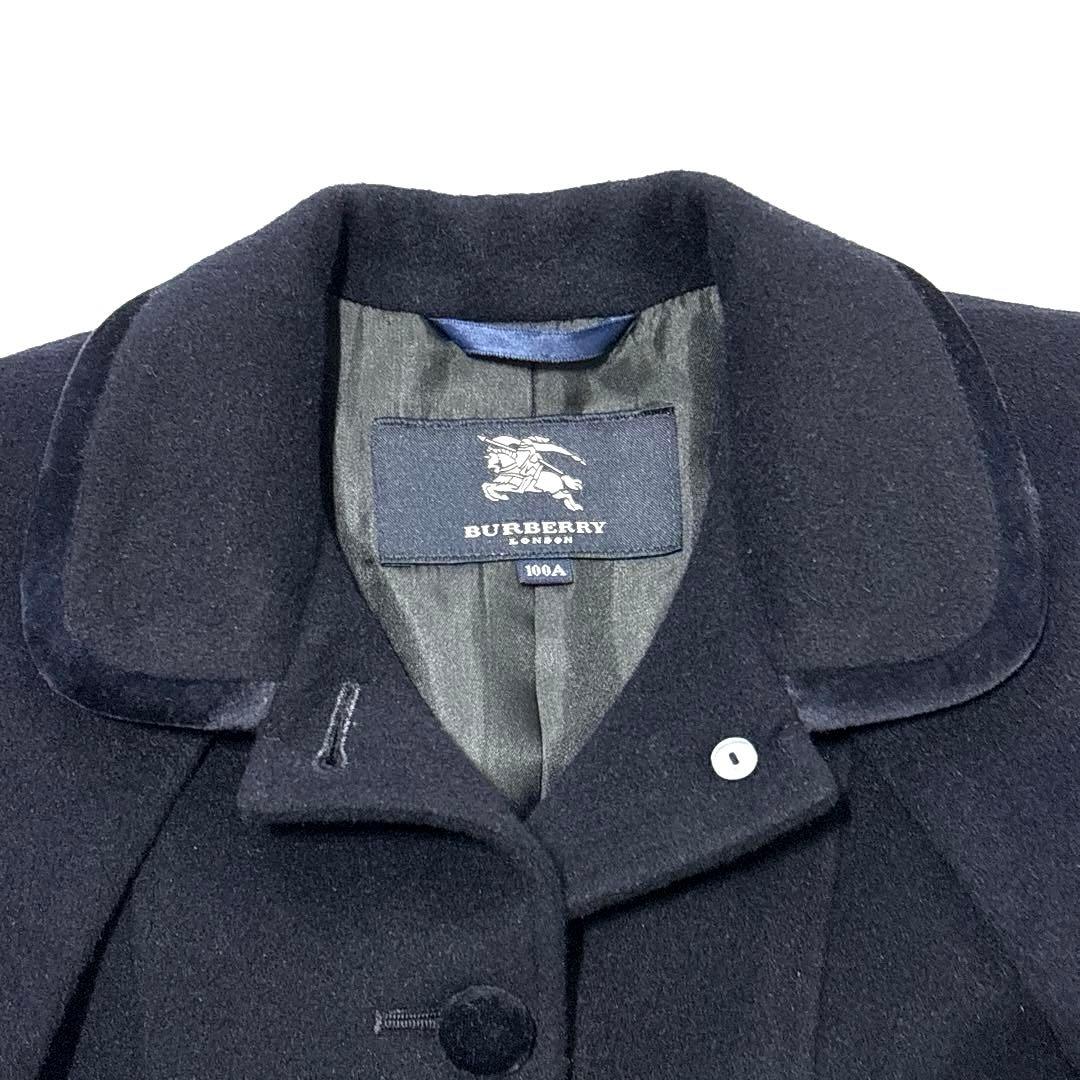 未使用✨バーバリーロンドン　キッズ　100 濃紺　ウールコート　アンゴラ
