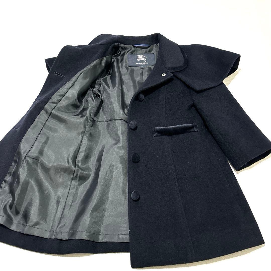 未使用✨バーバリーロンドン　キッズ　100 濃紺　ウールコート　アンゴラ