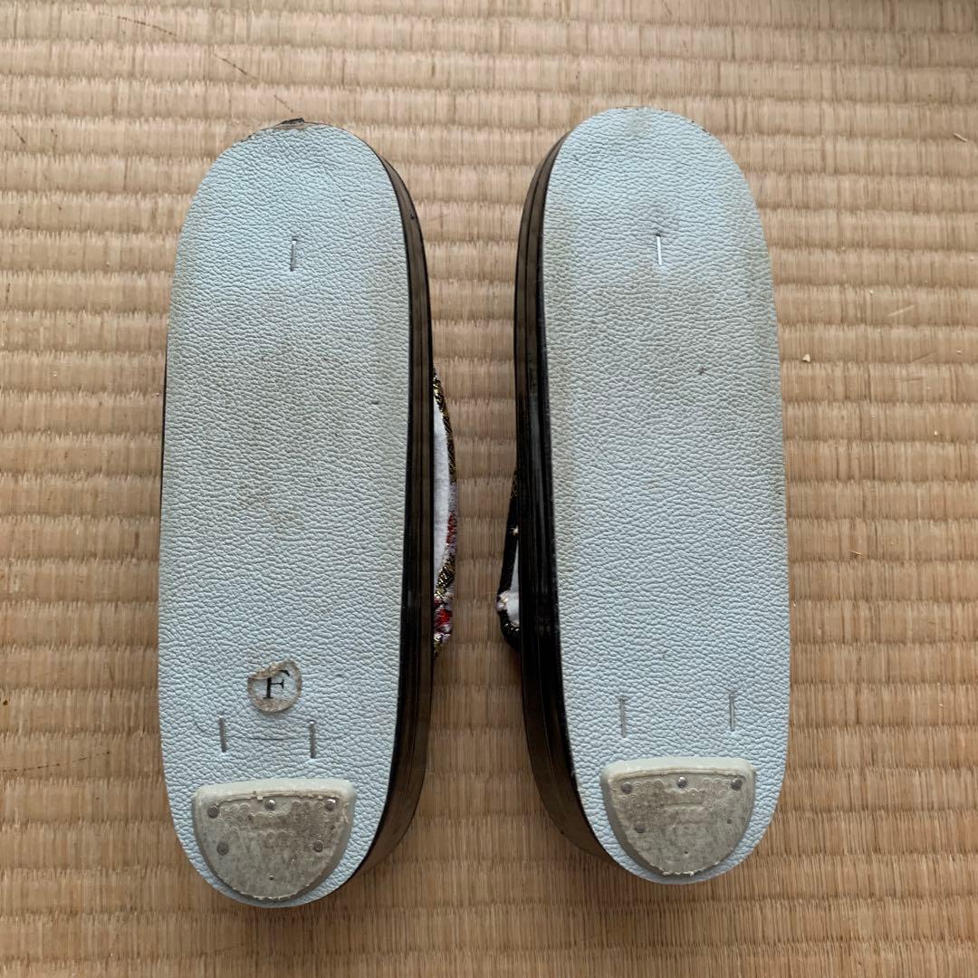 【最後の値下げ】和装用バッグと下駄セット　成人式バッグ黒　成人式草履黒