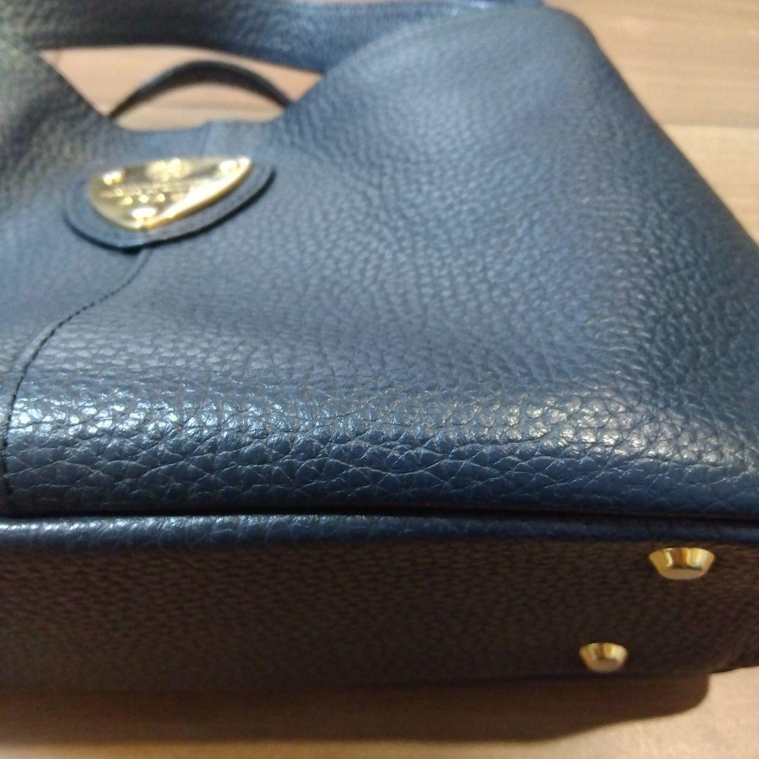 アタオ チヴィ 2way ショルダーバッグ ハンドバッグ レザー ネイビー