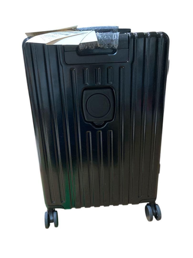 スーツケース　大型　USB カップホルダー　63L　ブラック　シンプル　旅行