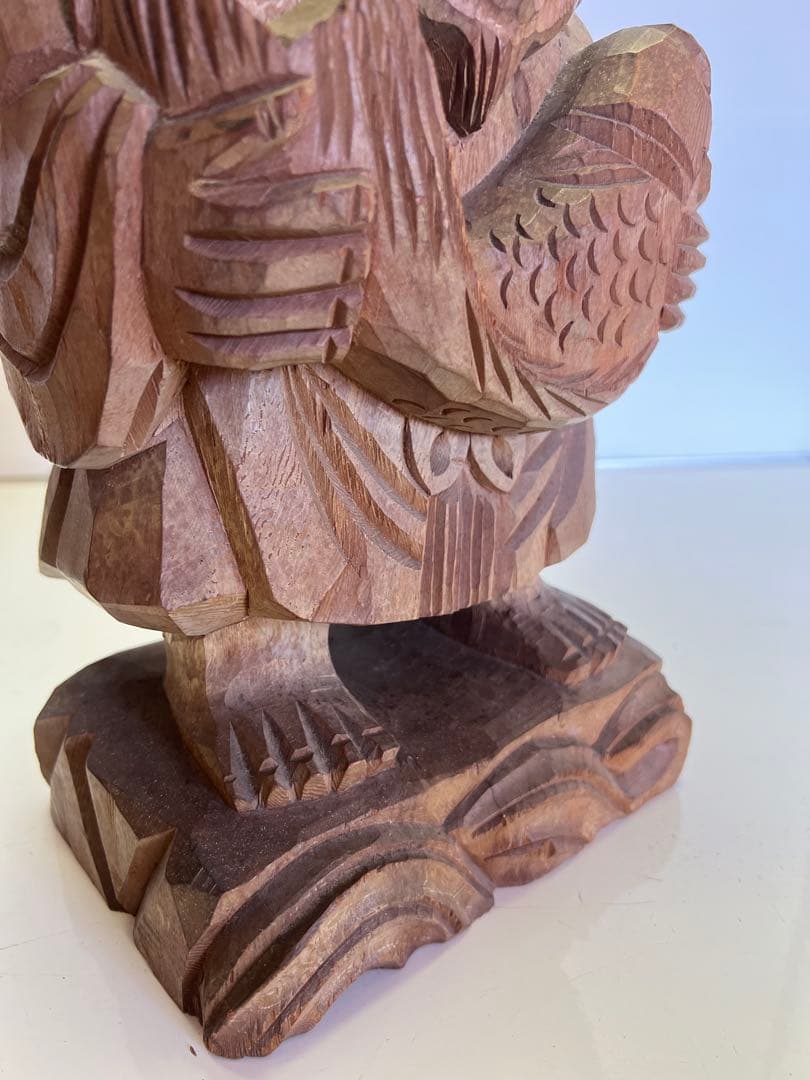 明治期 木彫 恵比寿大黒像 一対 商売繁盛 福神像 高さ35cm◎古美術 庵々