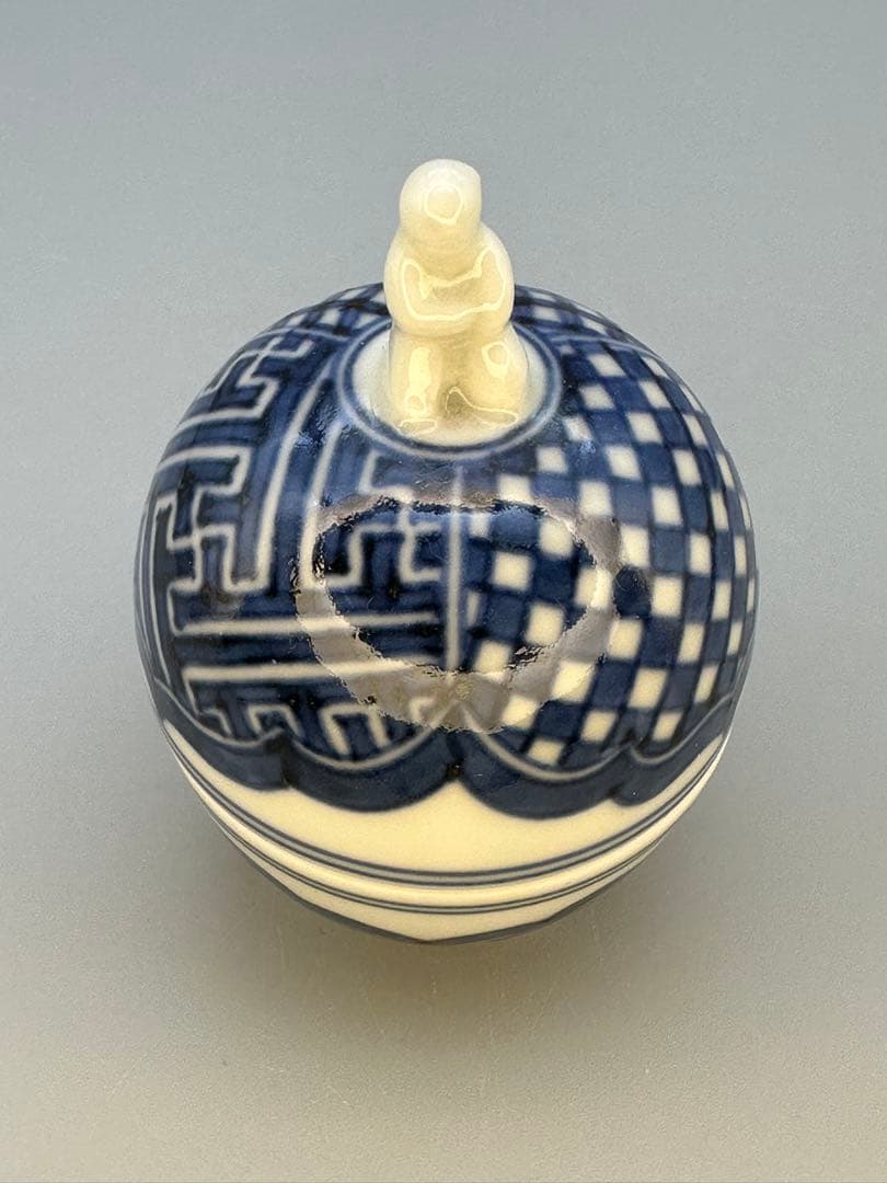 茶道具　香合　三浦竹泉　祥瑞豆人形