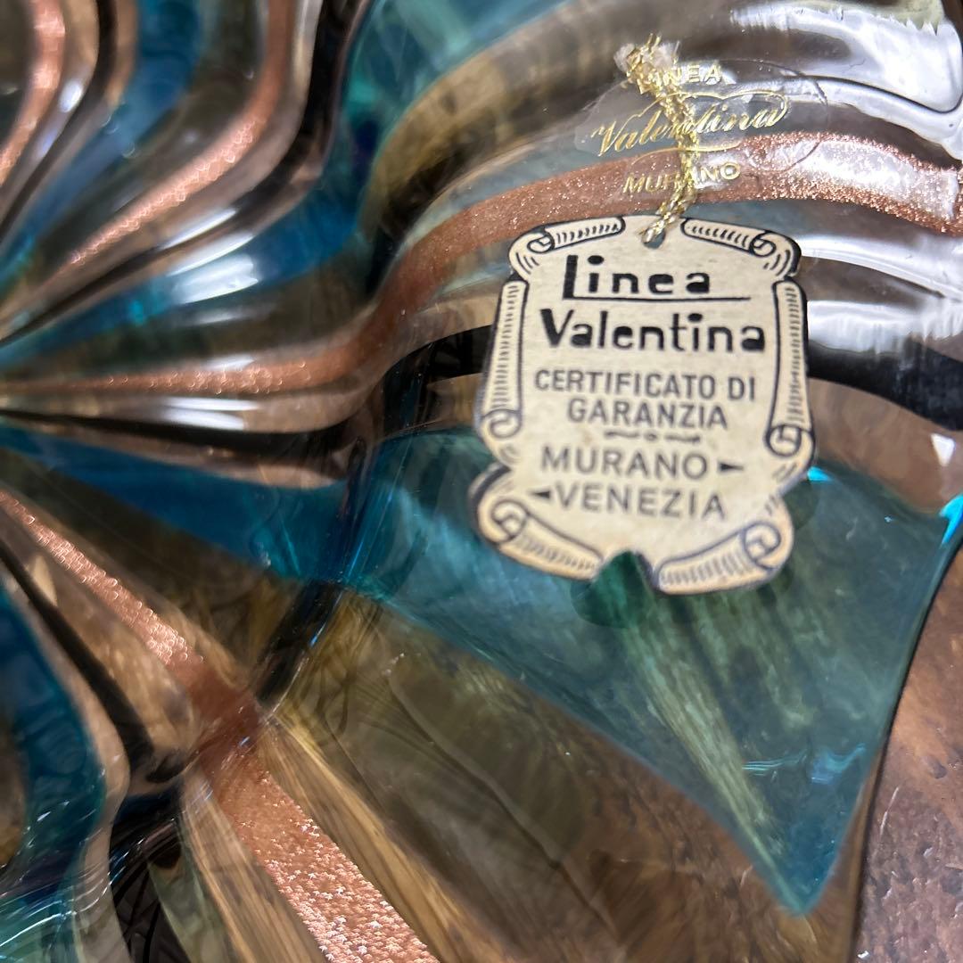 Linea Valentina 高級ヴェネチアガラス　金彩　ムラーノガラス　大皿