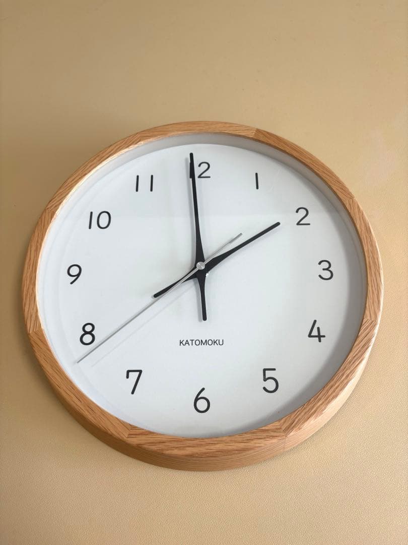 KATOMOKU 壁掛け電波時計 直径30cm