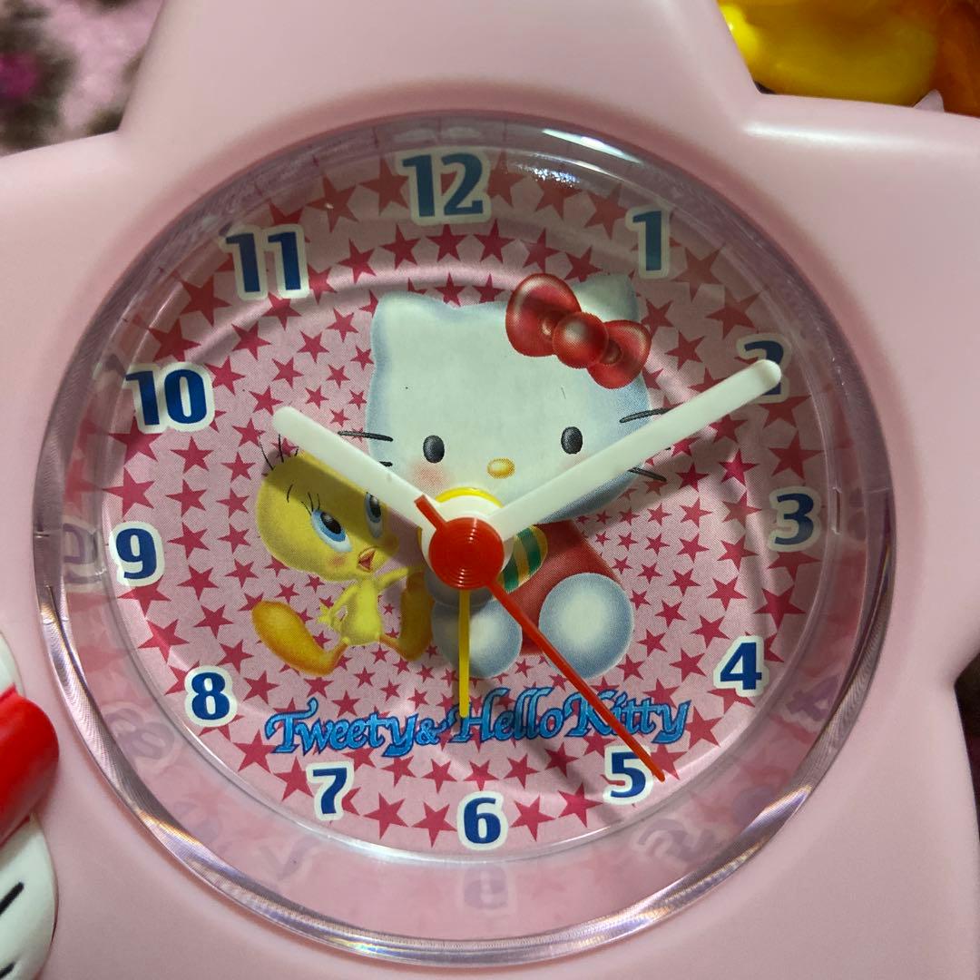 ハローキティ×トゥイーティー　レトロ　小僧寿し　お星さま時計　未使用
