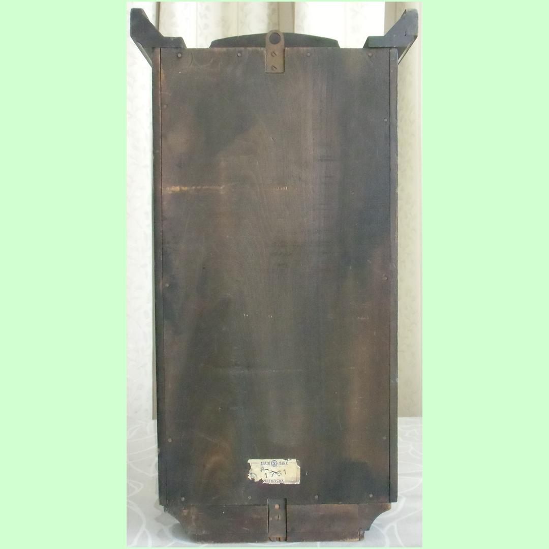 昭和レトロ　振り子時計　ゼンマイ式　SEIKO　アンティーク　小道具　柱　精工舎