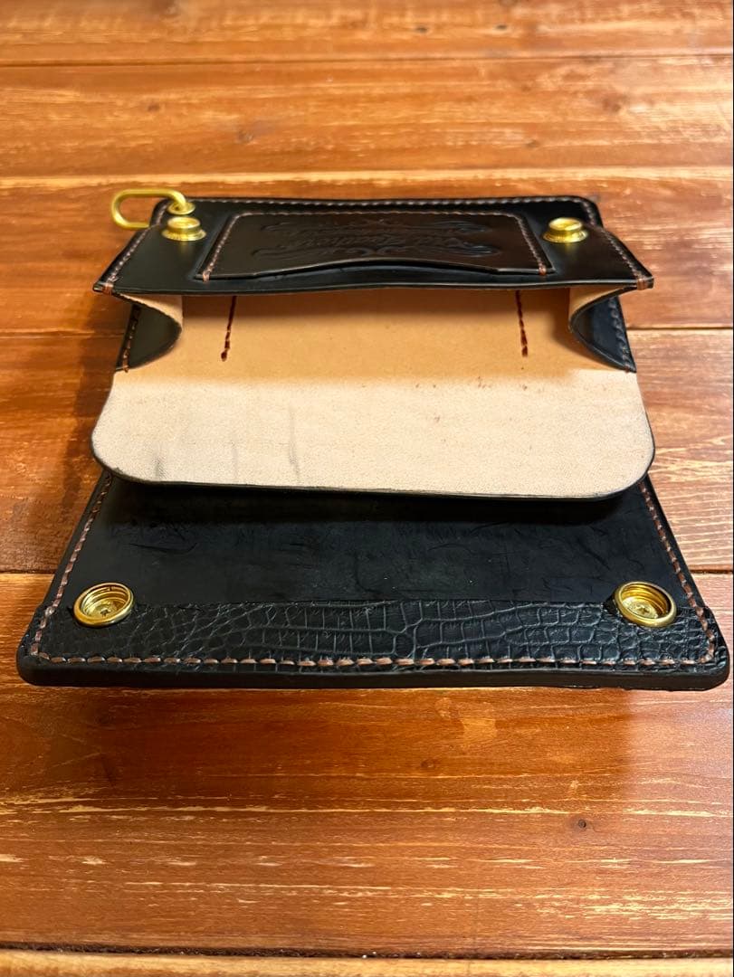 【K.A.Z】オーダー クロコダイル コードバン トラッカーウォレット