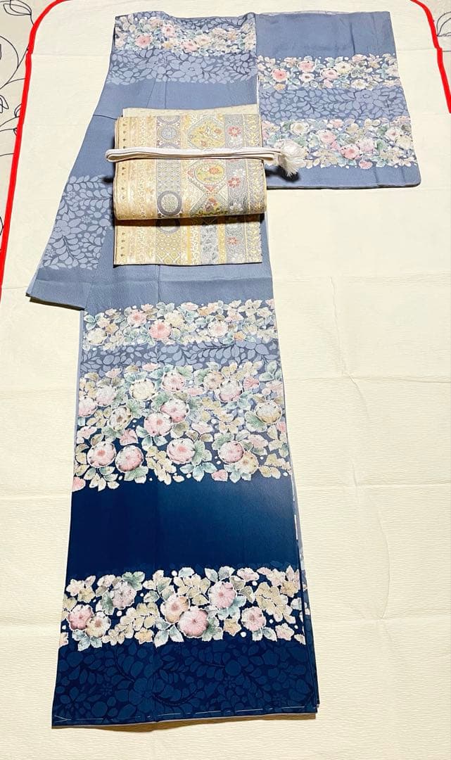 訪問着フルセット　辻ヶ花　作家　落款　正絹　絞り　ぼかし　入学式　結婚式