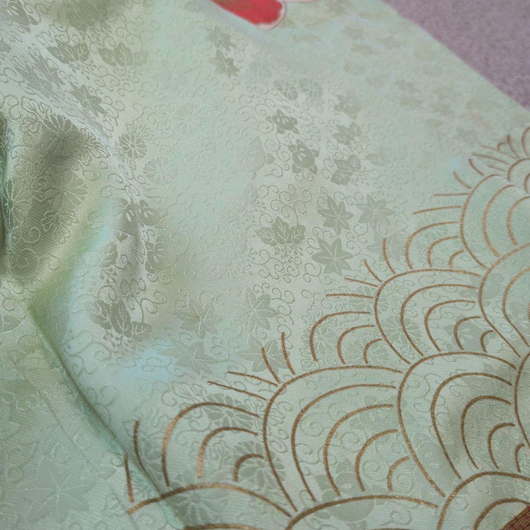 古典柄の正絹振袖　着物リメイク　3枚セットです