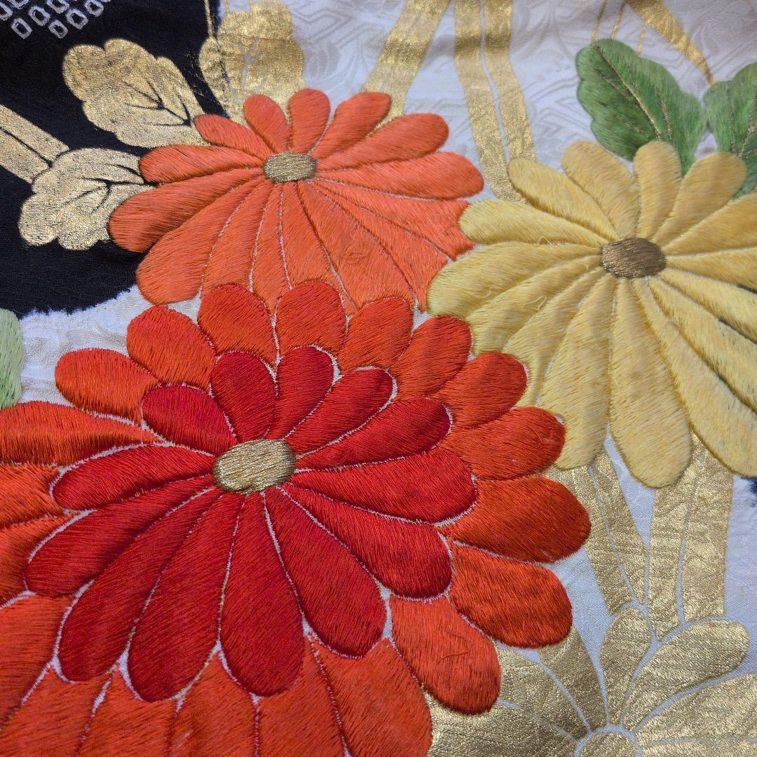 古典柄の正絹振袖　着物リメイク　3枚セットです