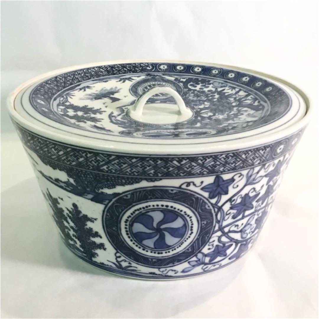 【茶道具】平安 井上春峰作　染付水指