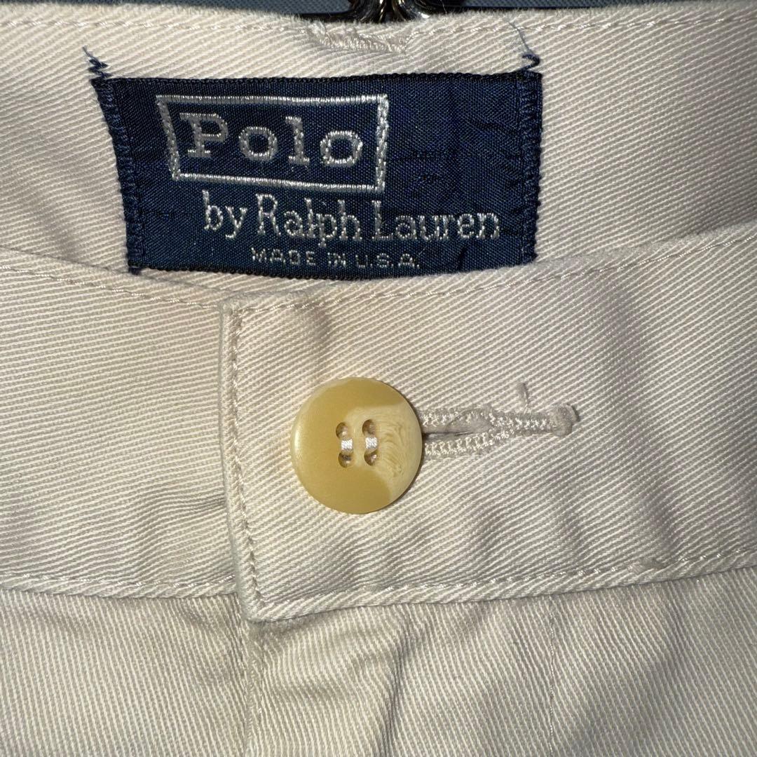 90s USA製 ポロラルフローレン チノパン ベージュ W33