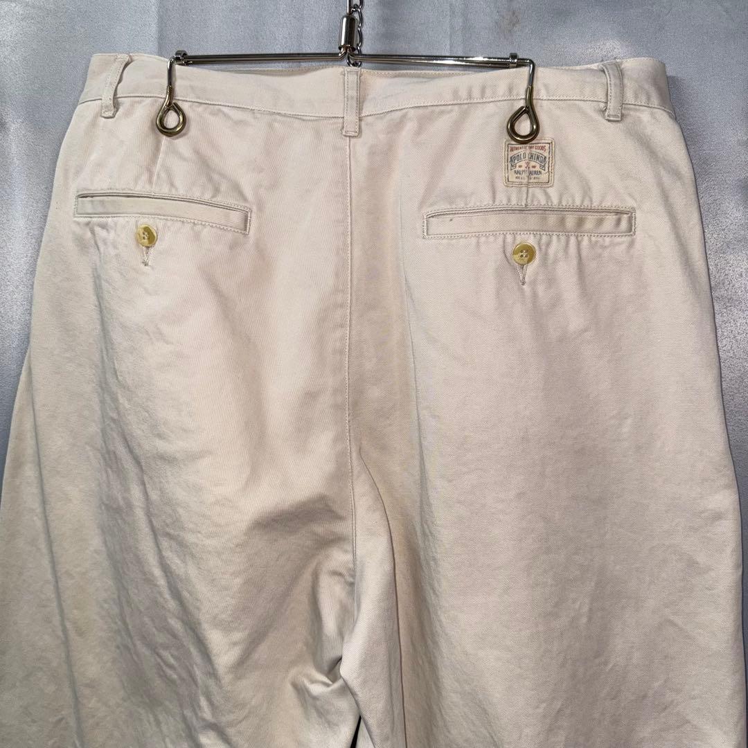 90s USA製 ポロラルフローレン チノパン ベージュ W33