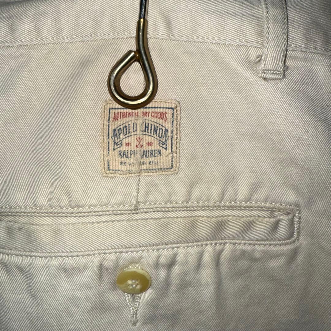 90s USA製 ポロラルフローレン チノパン ベージュ W33