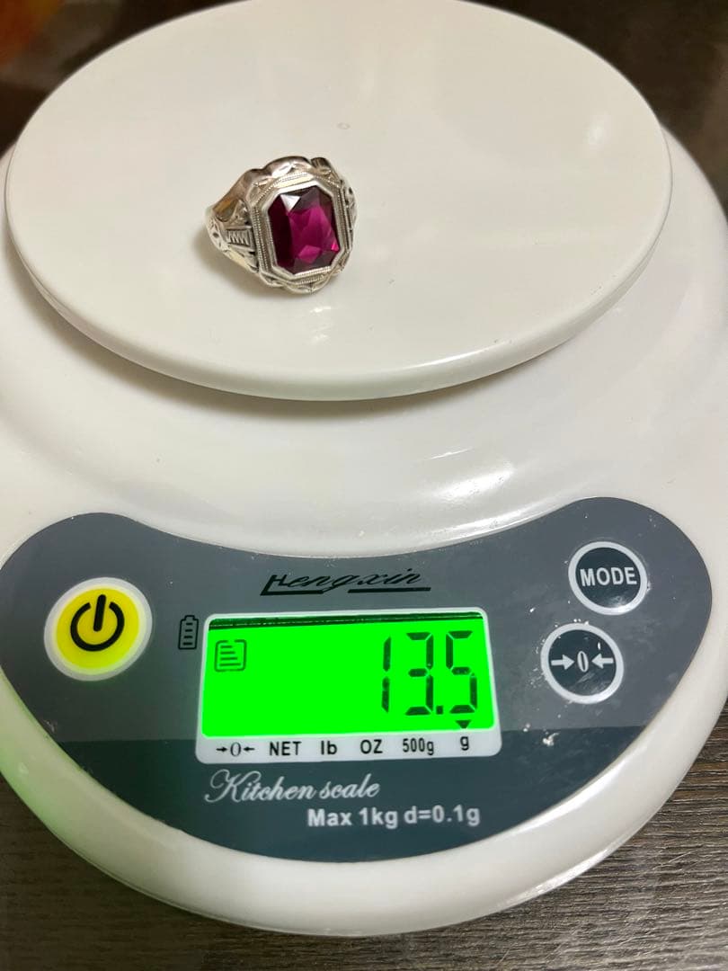 15号-17号石ルビー14KGF/SV925シルバーとゴー古指輪