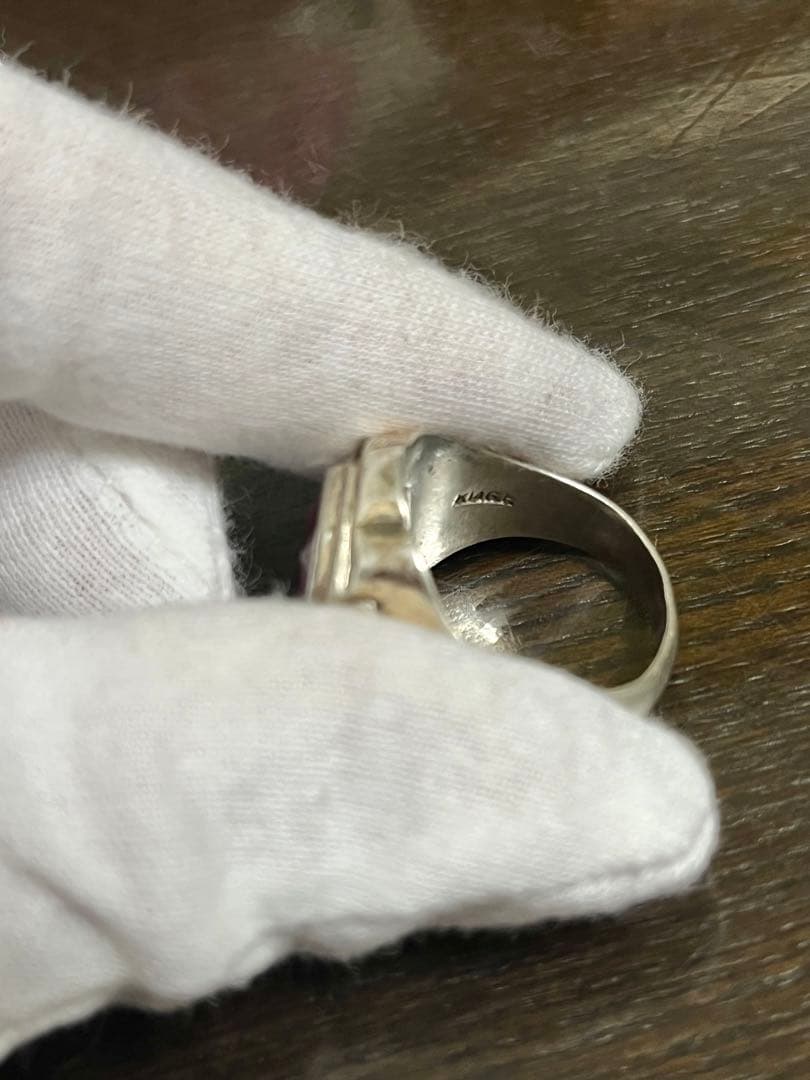 15号-17号石ルビー14KGF/SV925シルバーとゴー古指輪