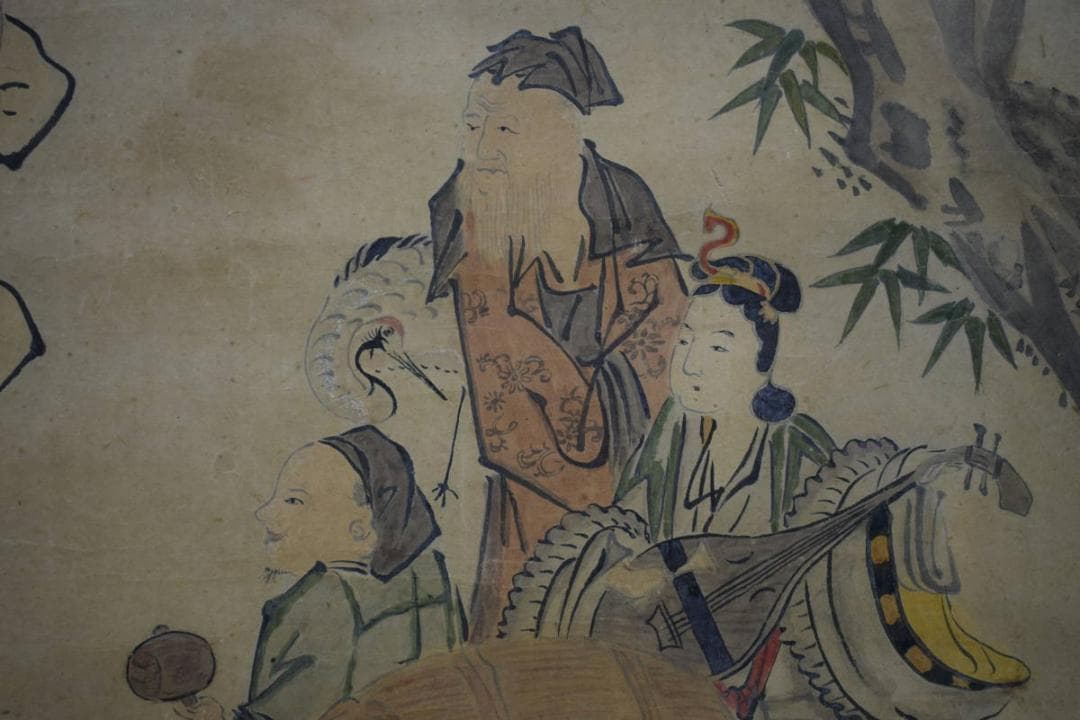 不詳/不明/七福神図/布袋屋掛軸HE-662