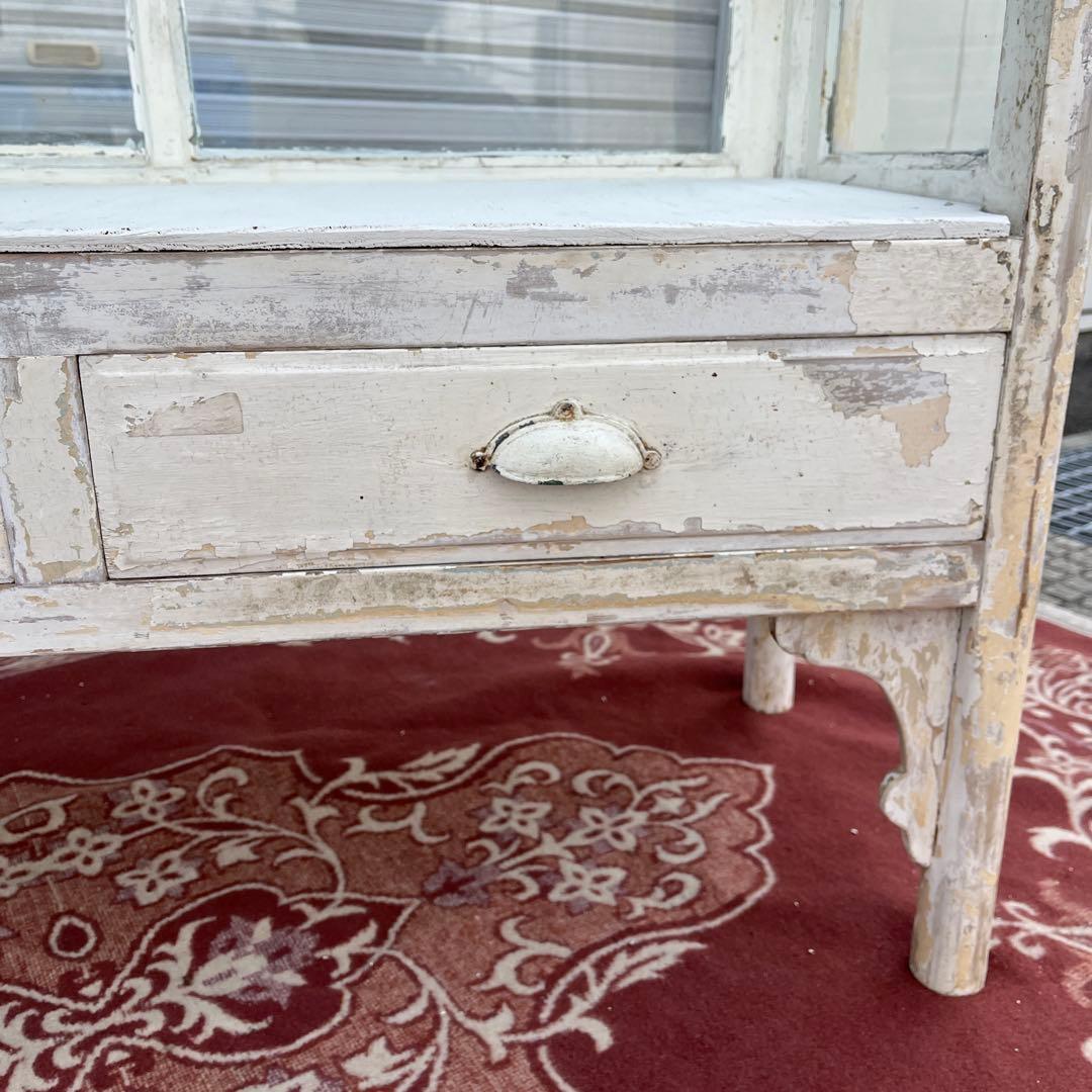 引き取り限定 宮城県◾️アンティーク古家具 大型サイズ ケビントディスプレイ棚