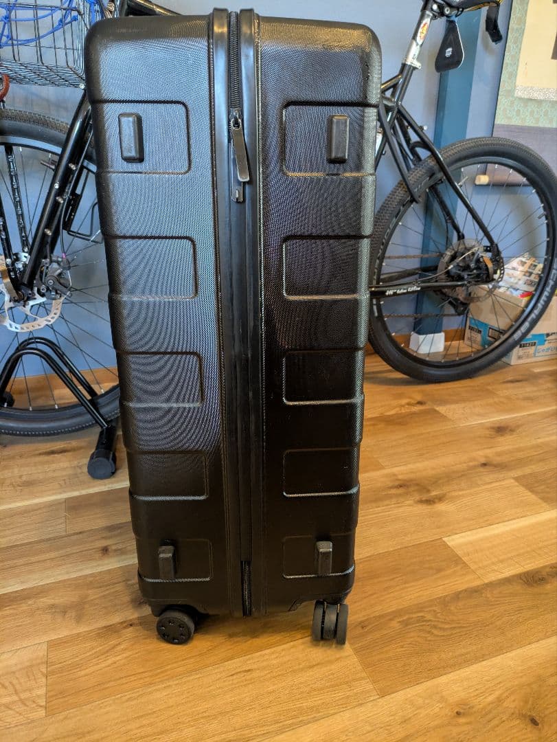 無印良品 MUJI スーツケース 87L ストッパー付きハードキャリー 黒