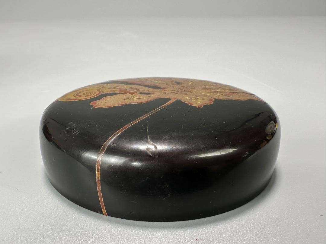 茶道具　棗　時代棗　紅葉文棗　古棗