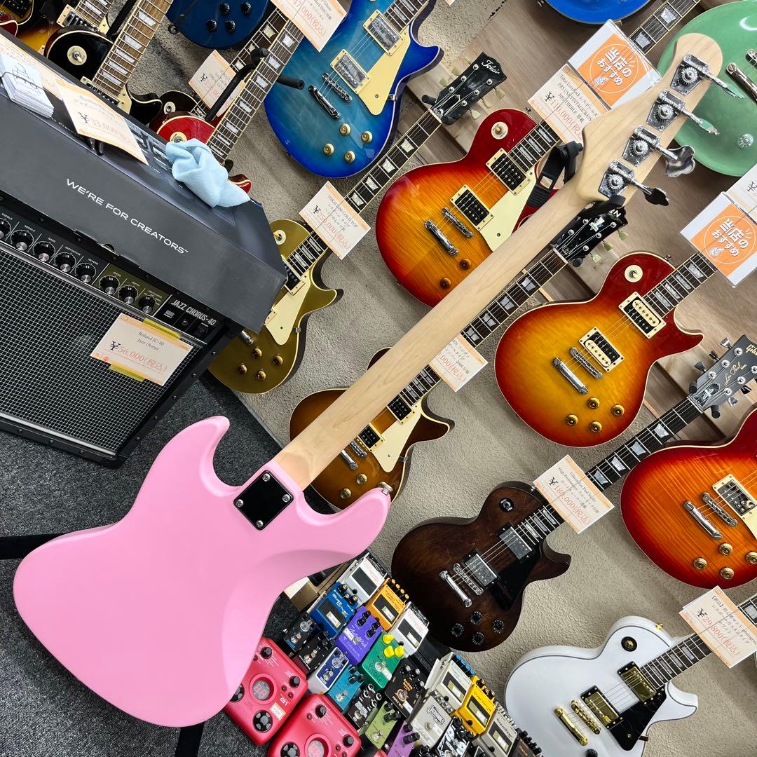 【11372】Bacchus WJB-330R ジャズベースタイプ ピンク