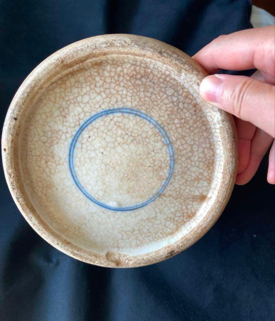 中国古美術 清の時代　哥釉五彩 花鳥文花瓶　高さ30cm