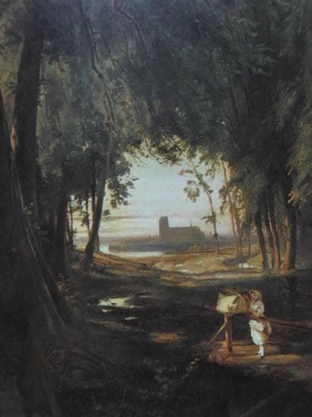 カール・ブレッヒェン、シュパンダウの森の道、19世紀外国巨匠作家