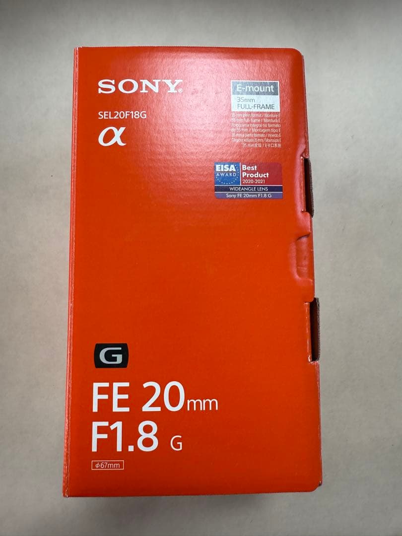 純正レンズSONY F1.8/20mm G