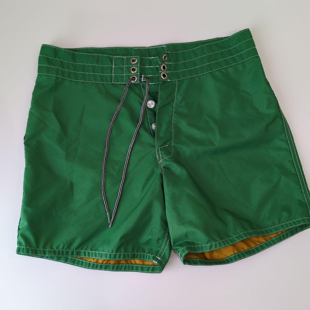 birdwell 緑色の水着 ボタン付き ドローコード