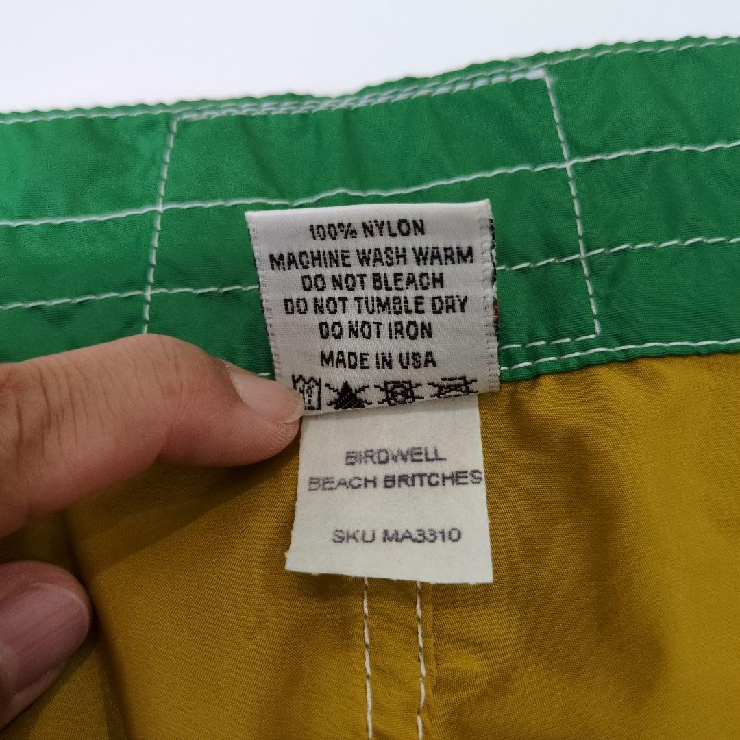birdwell 緑色の水着 ボタン付き ドローコード