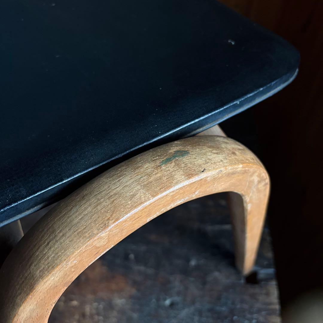 ビンテージ★秋田木工スタッキングスツール　剣持勇 ブラック