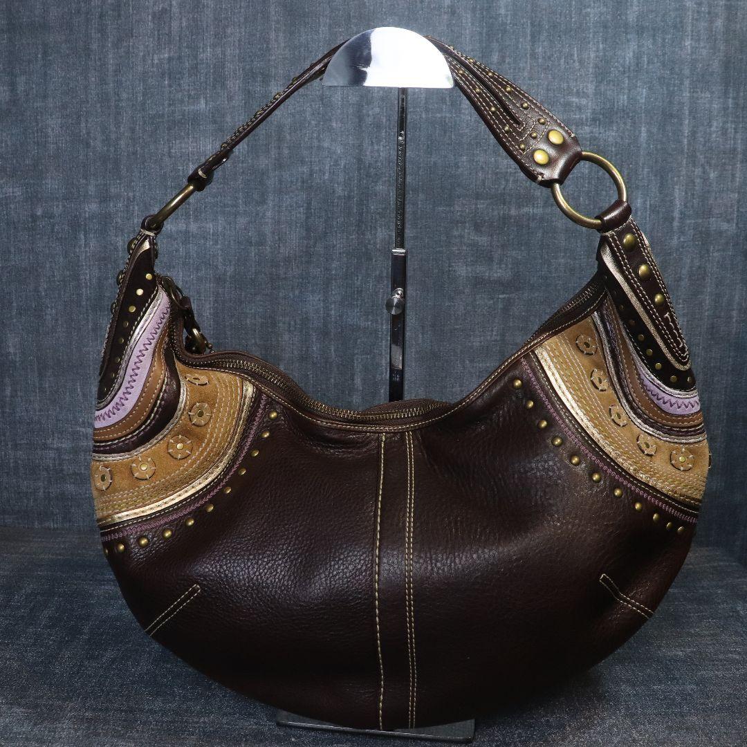 希少 COACH クロワッサン レザー ホーボー ワンショルダーバッグ