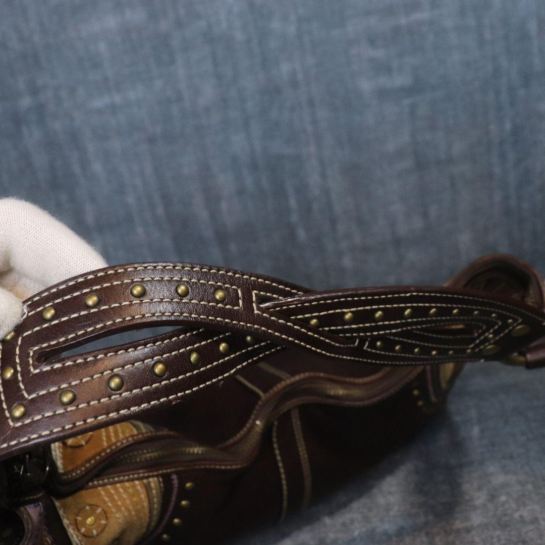 希少 COACH クロワッサン レザー ホーボー ワンショルダーバッグ