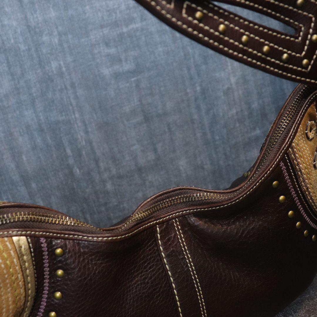 希少 COACH クロワッサン レザー ホーボー ワンショルダーバッグ