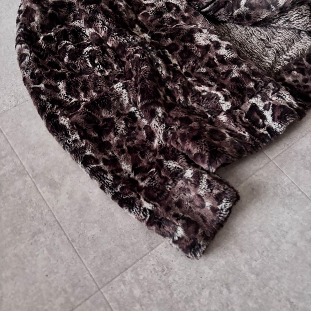 グランジTORNADO MART レオパード ヒョウ柄 ファージャケット y2k