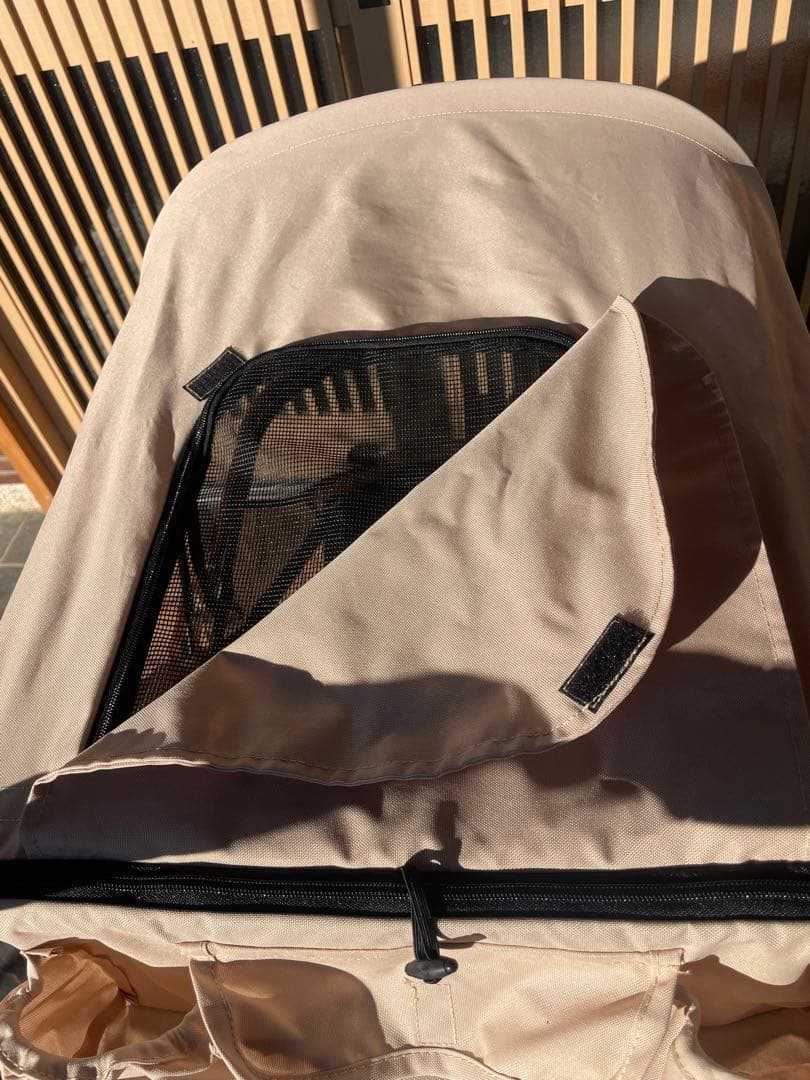 ペットカート　大型犬対応　60キロまで　折りたたみ可能　サンドベージュ