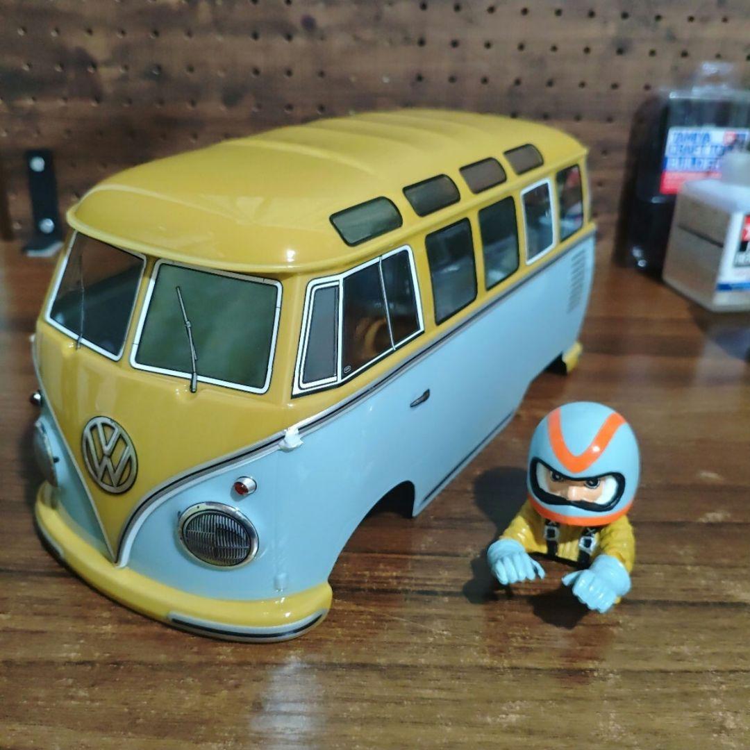 タミヤ　ワーゲンバス　ボディ　ウイリー