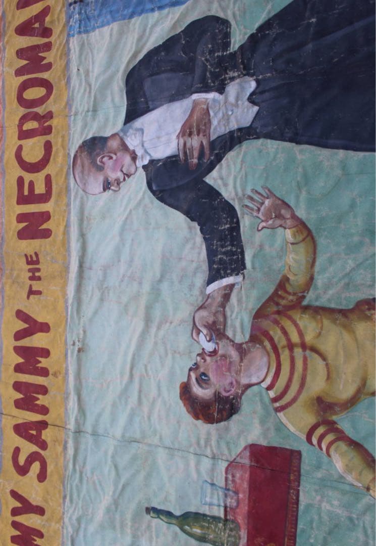 アンティーク　ビンテージ　サーカスバナー　フリークス　1940's 看板