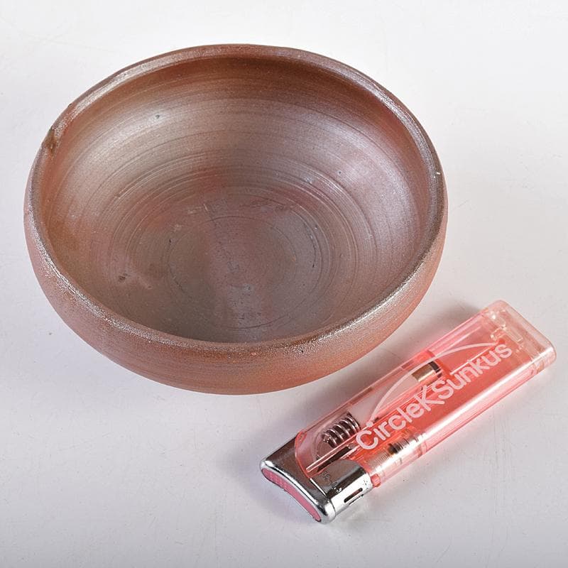 備前焼　人間国宝　藤原雄作　緋襷向付　五客　共箱　M　R8675